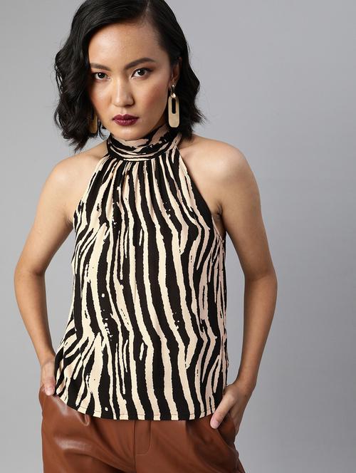 halter neck animal top  - 17710090 -  Standard Image - 0