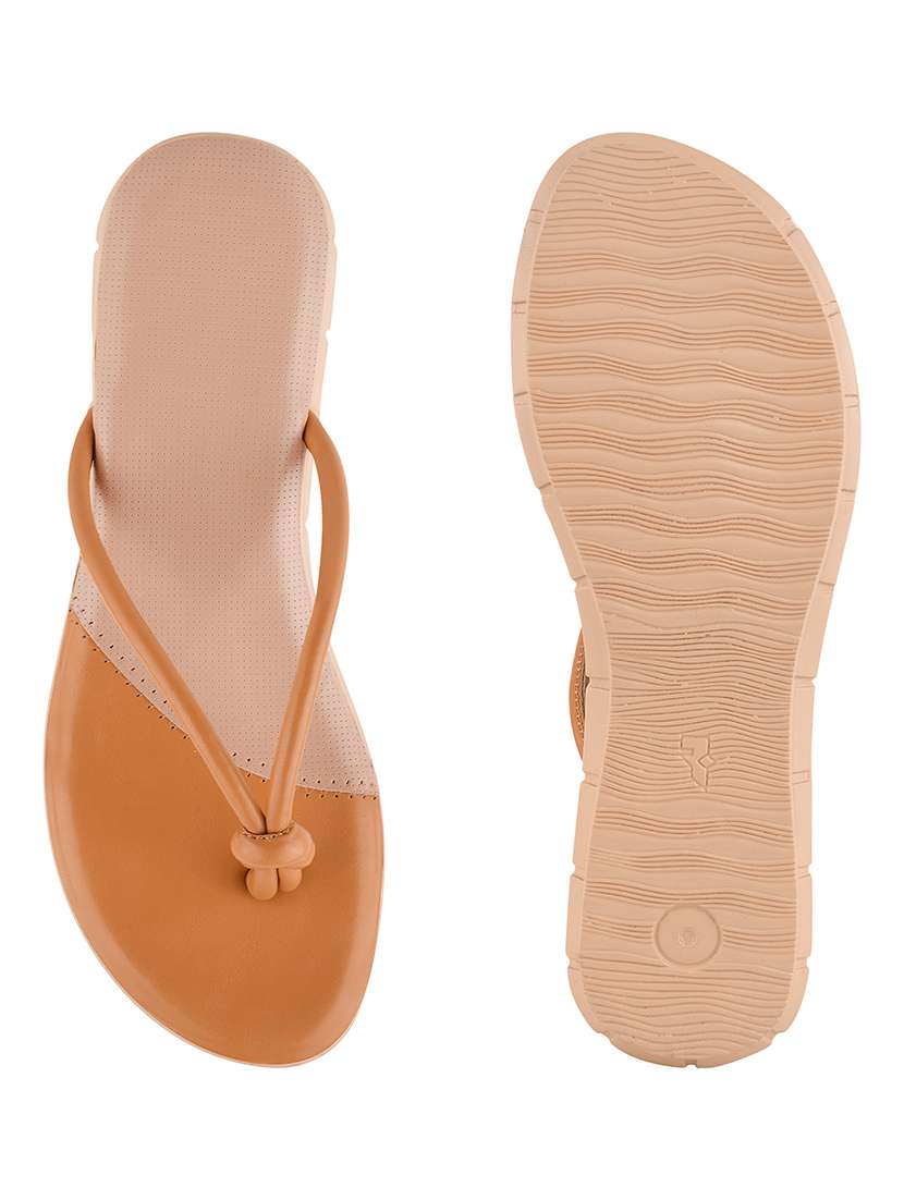 brown toe separator sandal - 17710329 -  Standard Image - 3