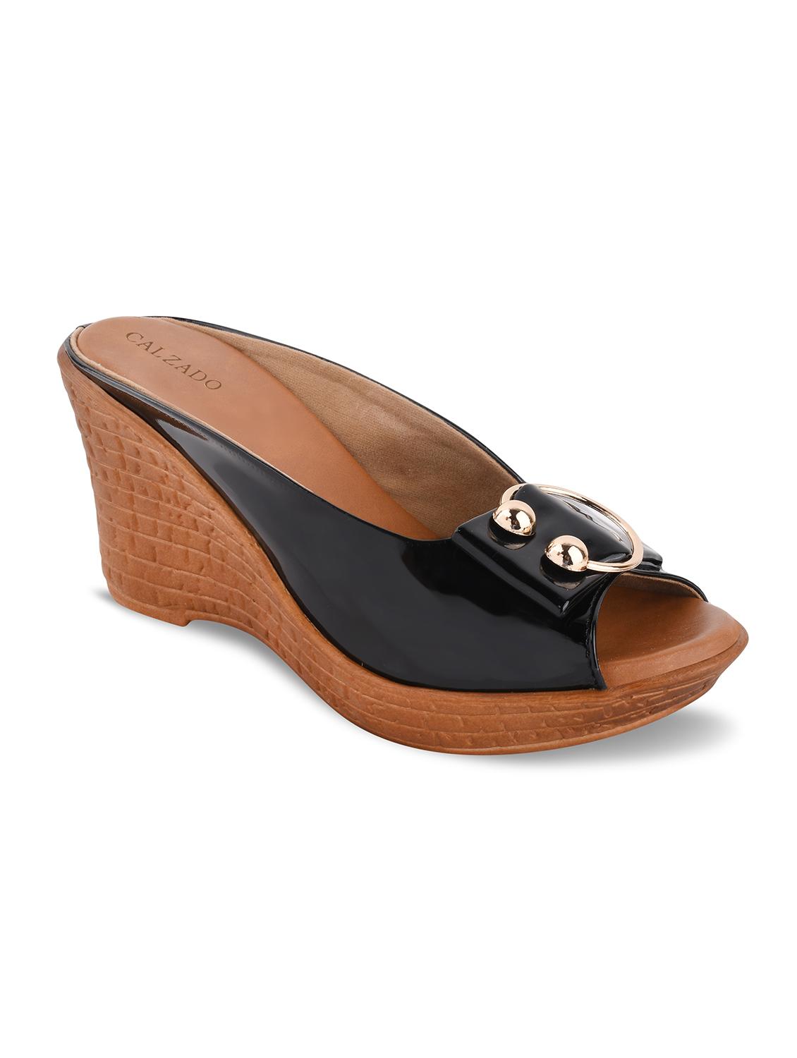 black slip on wedge - 17710396 - Zoom Image - 0