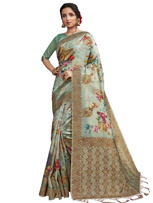 floral printed saree - 17714781 -  Standard Image - 0