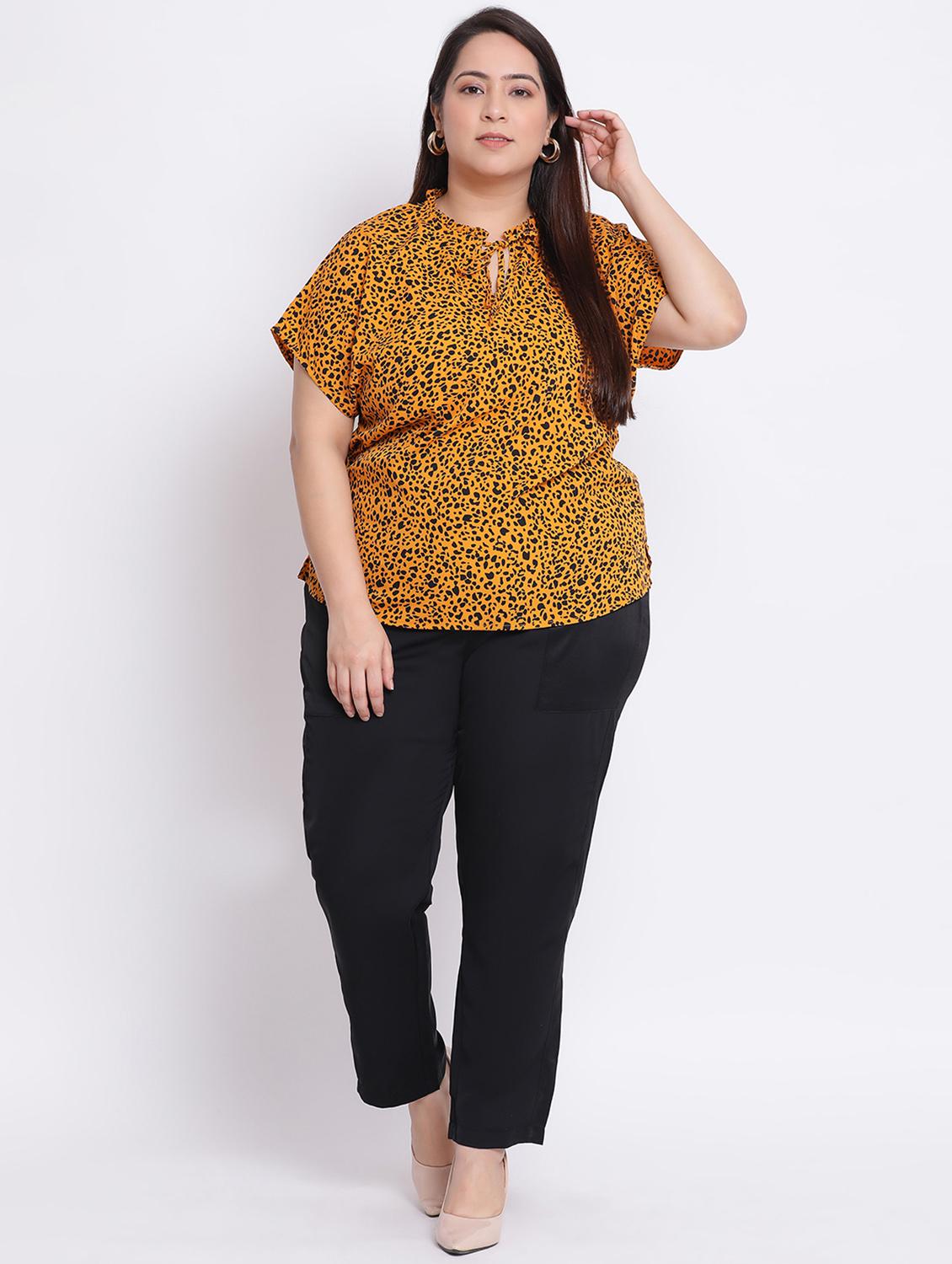 solid black plus size flat front trouser - 17715200 - Standard Image - 3