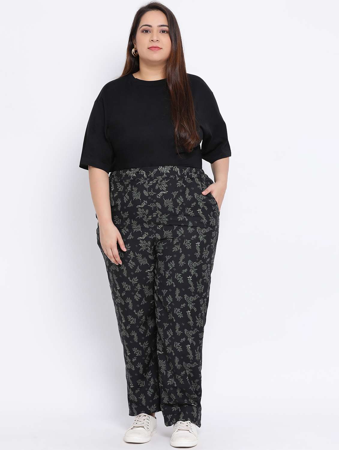 mid rise plus flat front trousers  - 17715221 -  Standard Image - 3