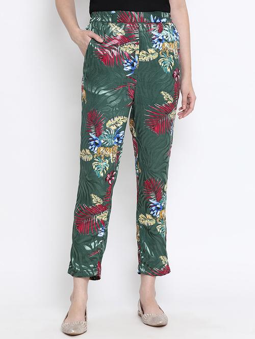 high rise tropical flat front trouser - 17715230 - Standard Image - 0