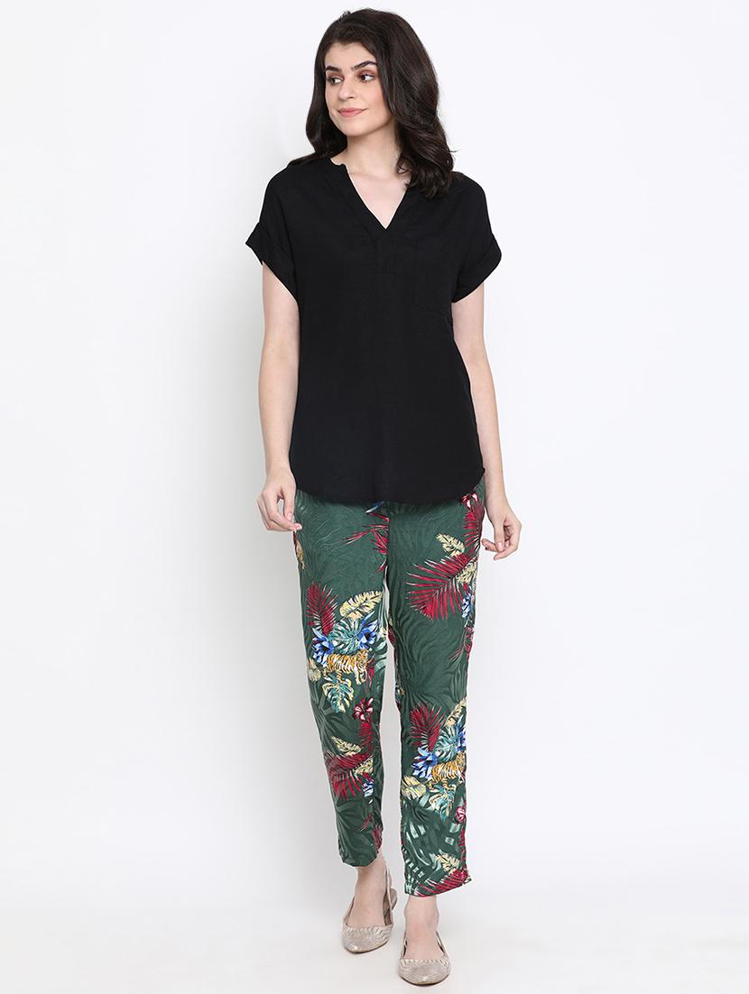 high rise tropical flat front trouser - 17715230 - Standard Image - 3