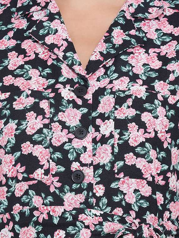 tie front floral jumpsuit  - 17715264 -  Standard Image - 3