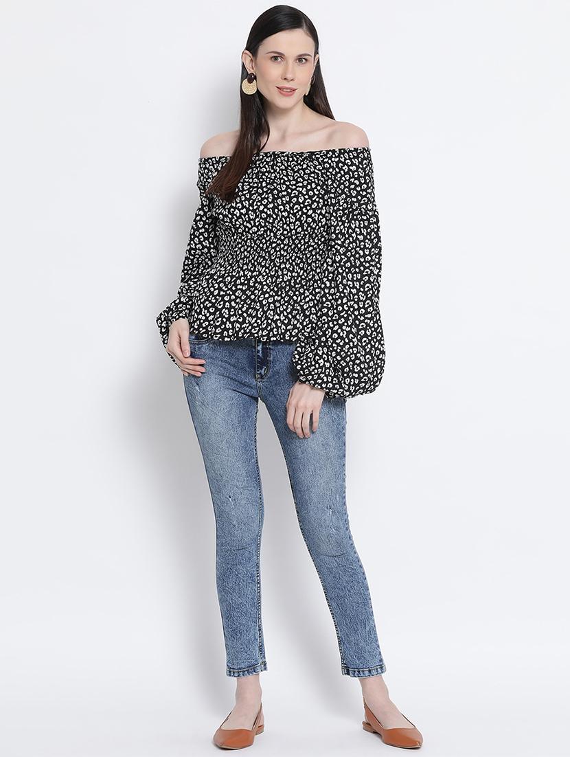 women's blouson off shoulder top - 17715294 - Standard Image - 3