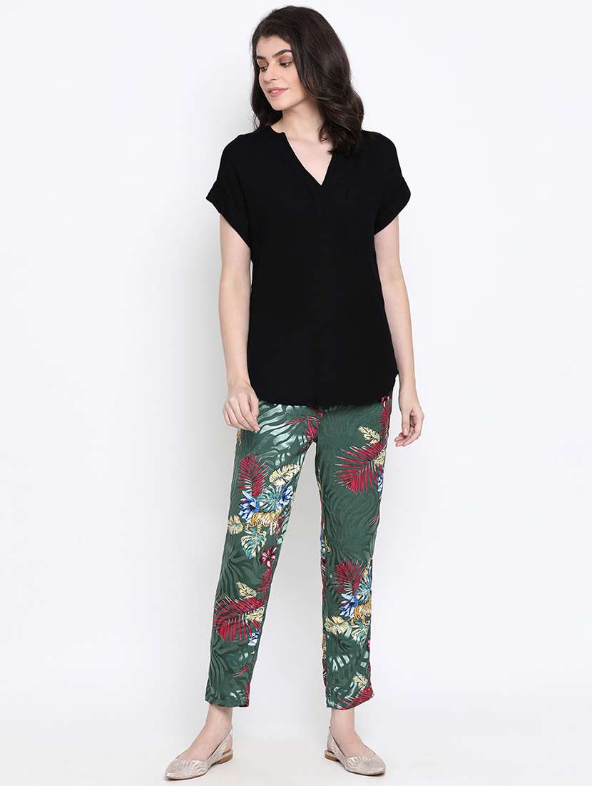 women's straight mandarin neck top - 17715320 -  Standard Image - 3