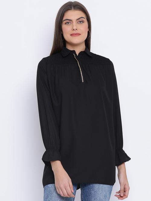 lace detail shirt tunic - 17715333 -  Standard Image - 0