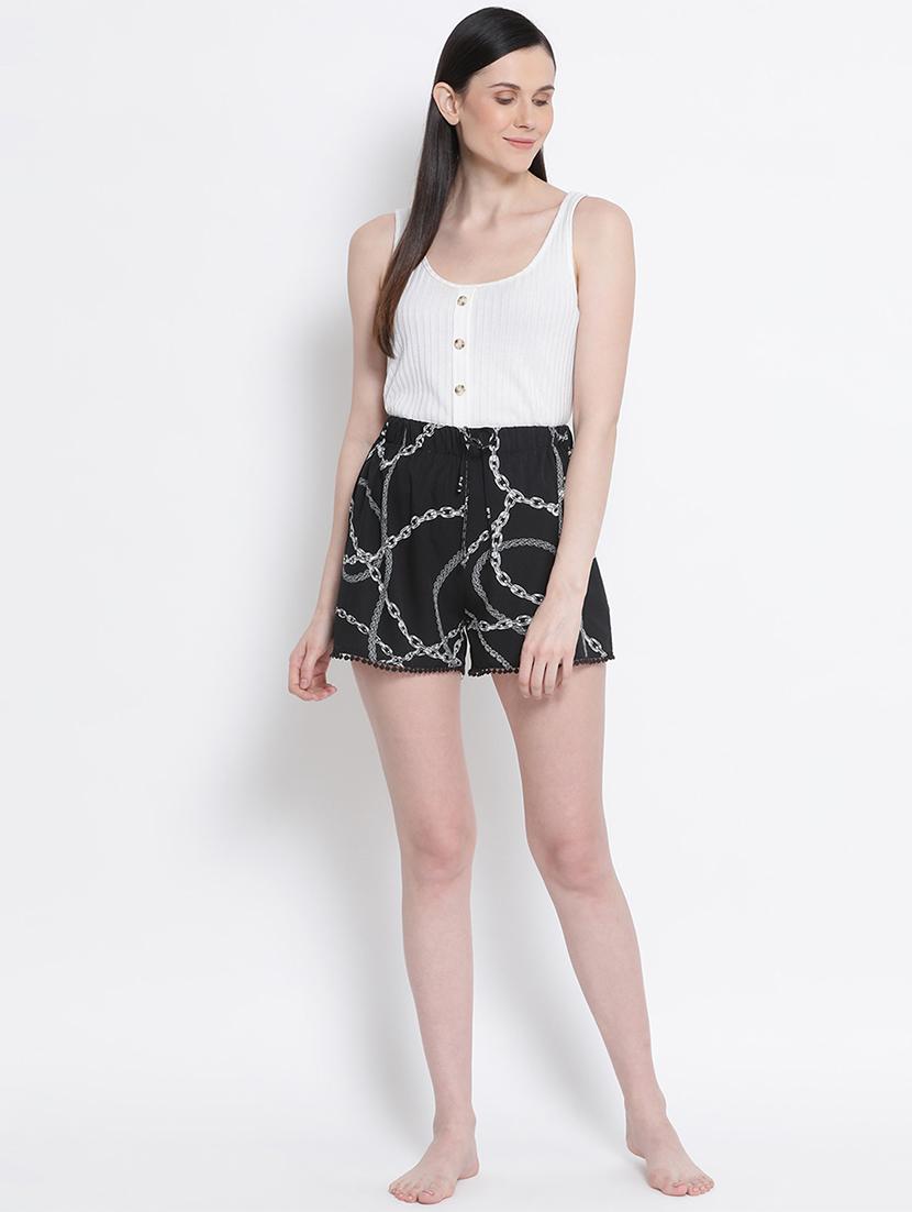 drawstring waist printed short - 17715375 - Standard Image - 3