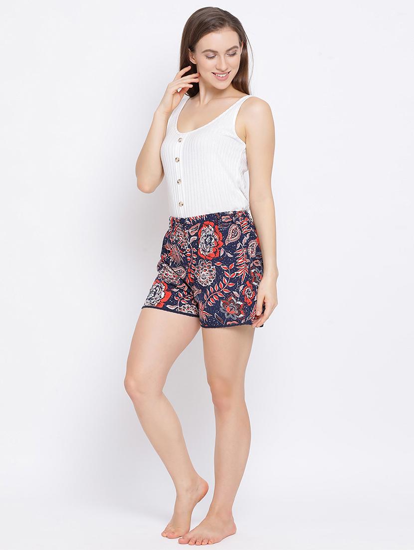 drawstring waist printed short - 17715376 - Standard Image - 3