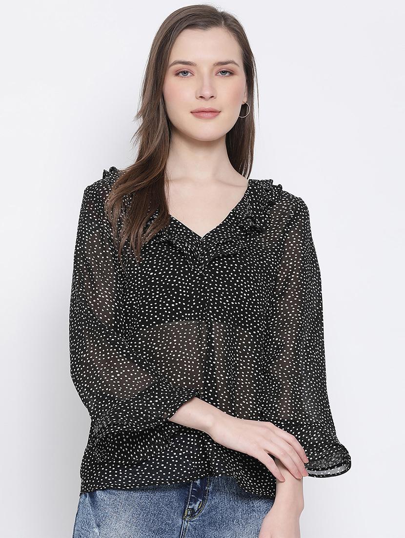 women's straight v neck top - 17715472 - Zoom Image - 0
