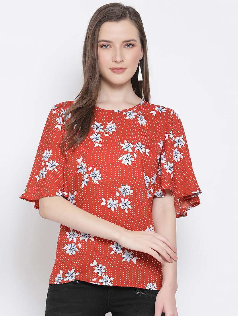 women's straight round neck top - 17715478 -  Zoom Image - 0