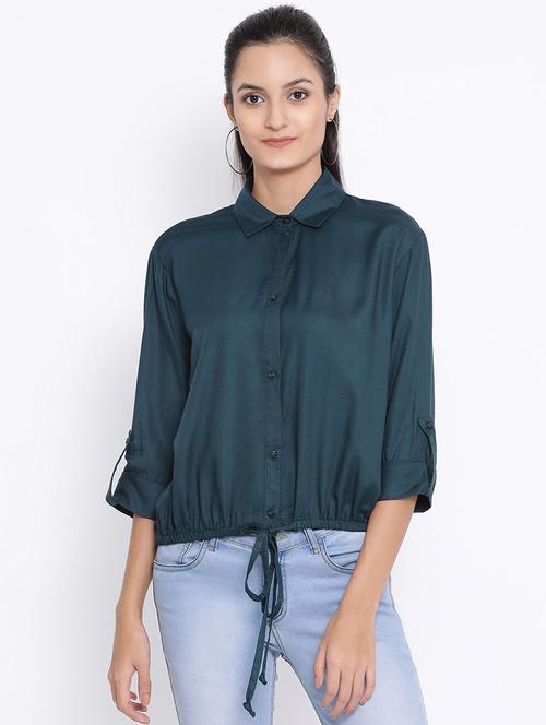 drawstring waist blouson shirt  - 17715605 -  Standard Image - 0