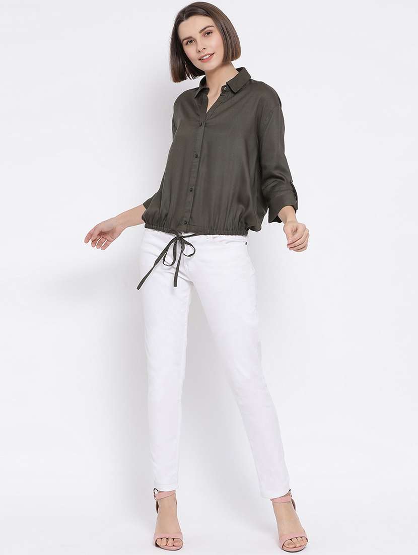 drawstring waist blouson shirt  - 17715606 -  Standard Image - 3