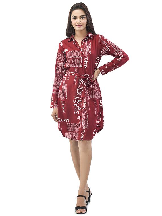 typographic high low dress - 17715612 -  Zoom Image - 0