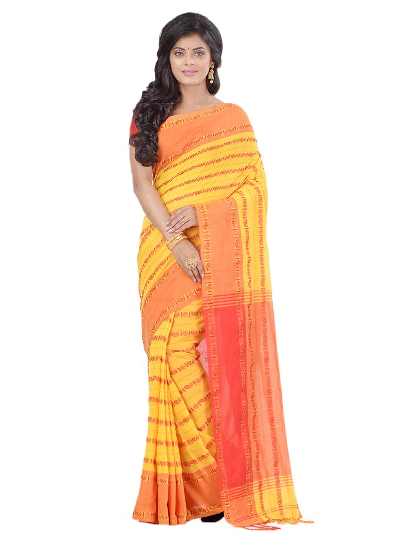 striped handloom saree with blouse