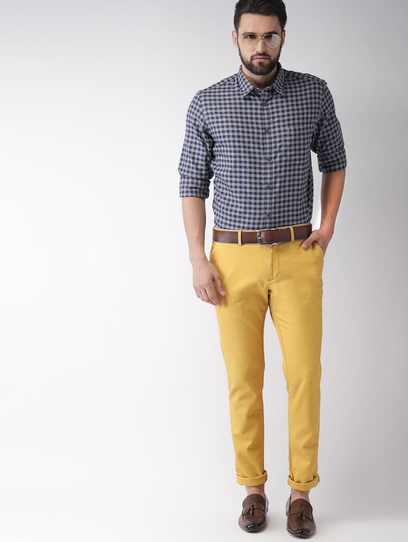 yellow solid chinos - 17716051 - Standard Image - 3