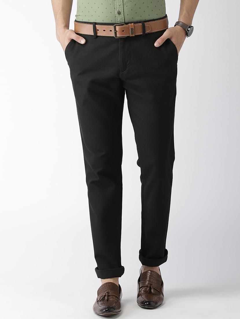 black solid chinos - 17716053 - Zoom Image - 0