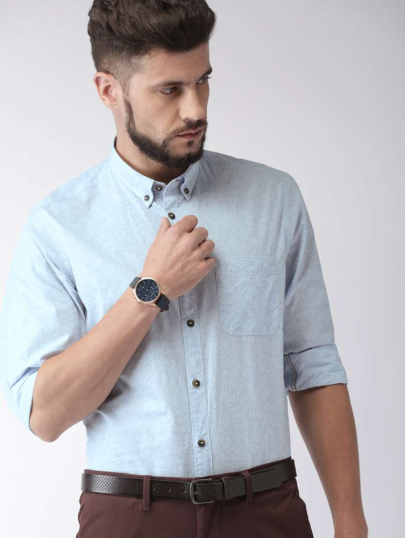 blue floral casual shirt - 17716189 -  Zoom Image - 0
