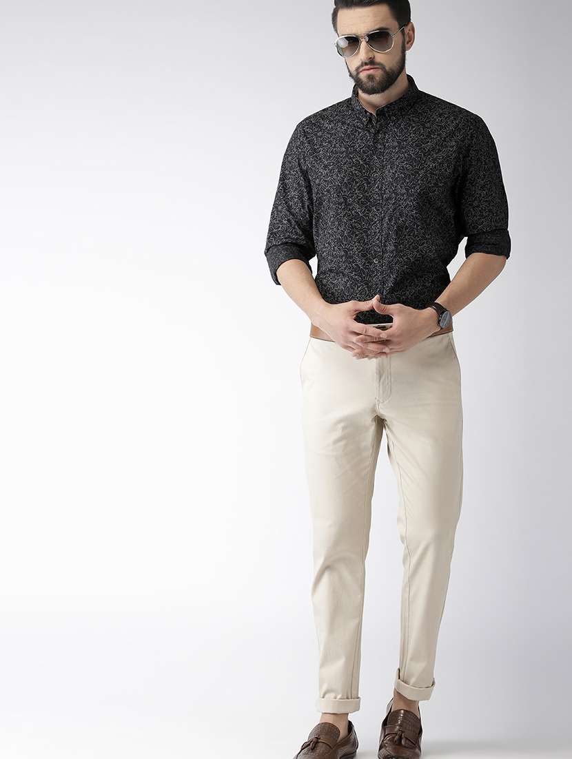 black floral casual shirt - 17716191 - Standard Image - 3