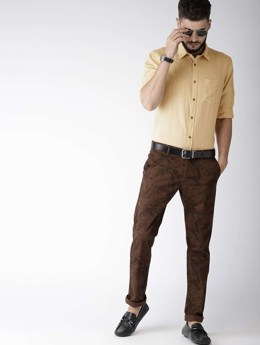 yellow solid casual shirt - 17716230 - Standard Image - 3