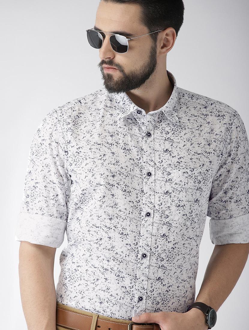 white printed casual shirt - 17716302 - Zoom Image - 0