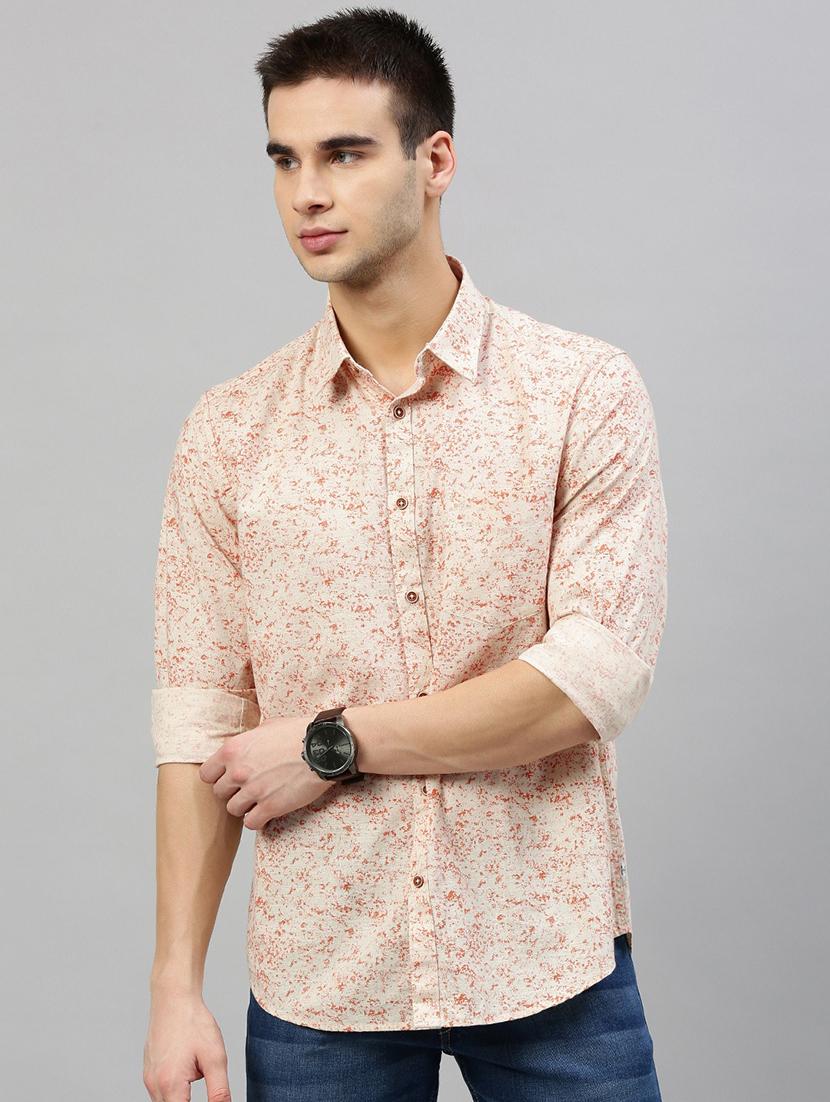 orange printed casual shirt - 17716304 - Zoom Image - 0