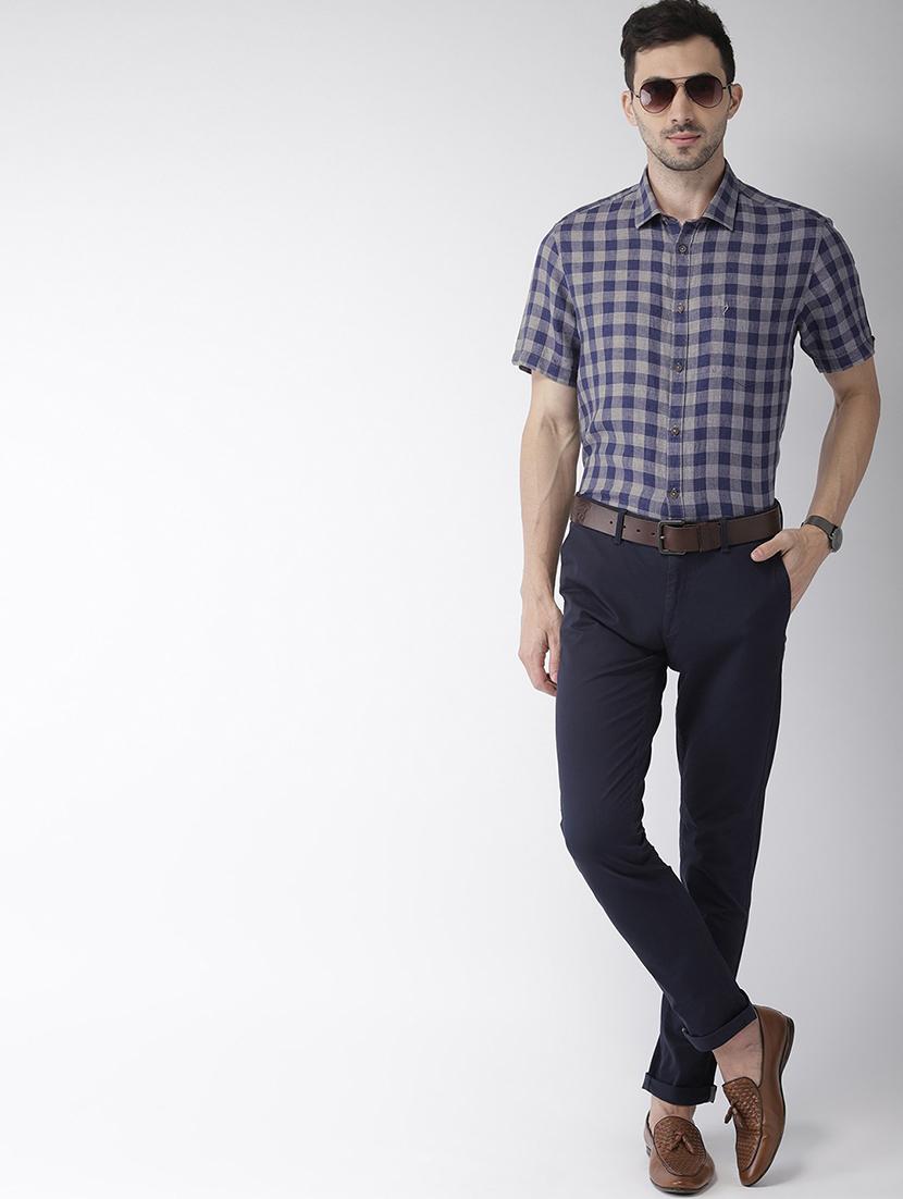 blue checkered casual shirt - 17716307 - Standard Image - 3