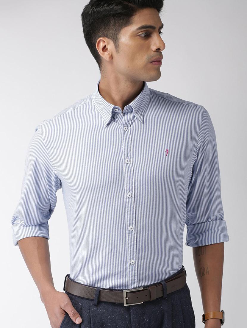 blue striped casual shirt - 17716355 - Zoom Image - 0