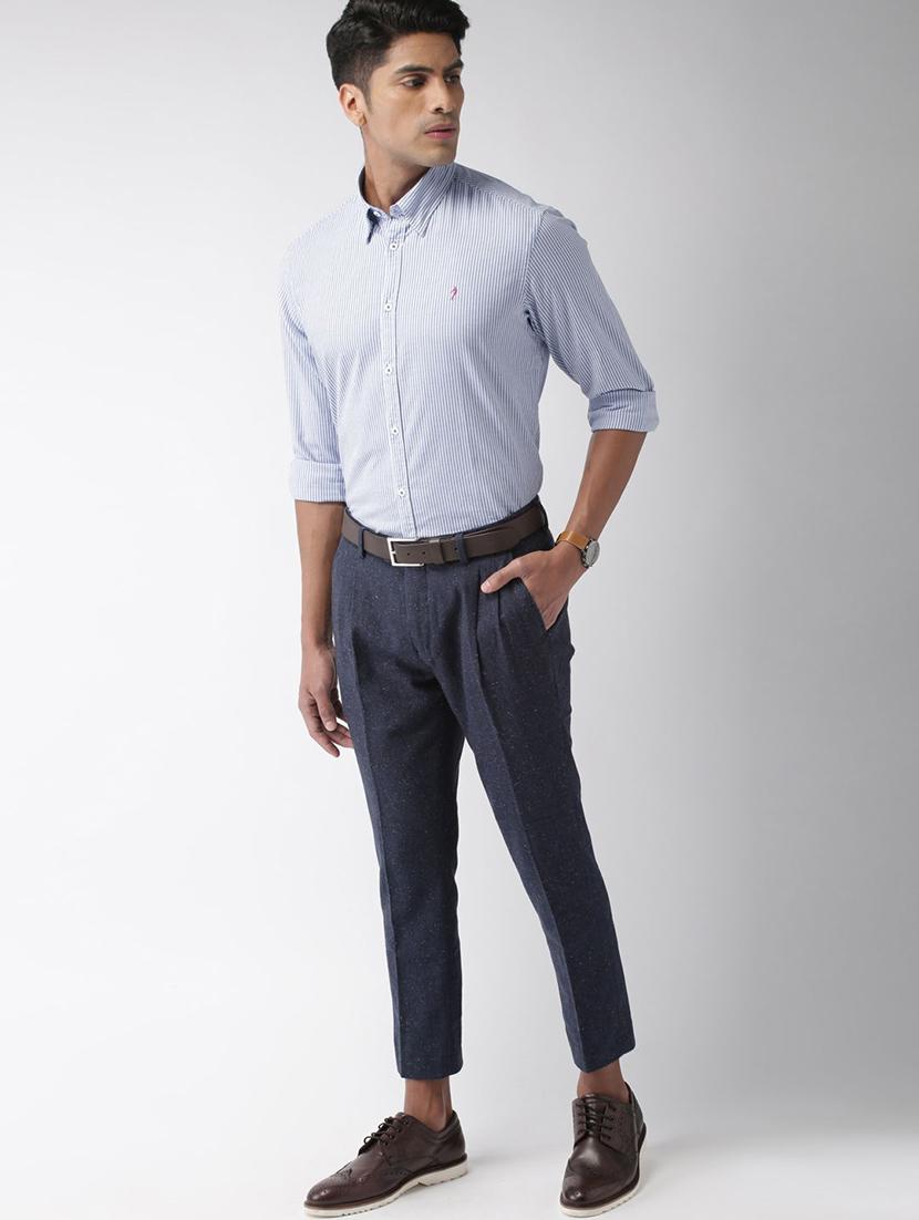 blue striped casual shirt - 17716355 - Standard Image - 3
