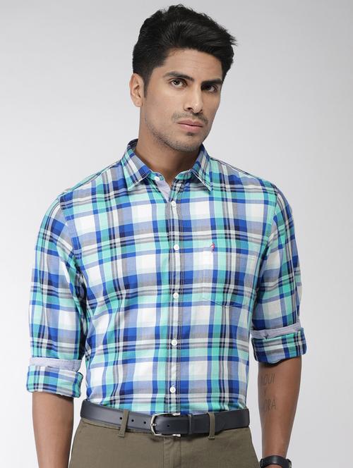 blue checkered casual shirt - 17716376 -  Standard Image - 0