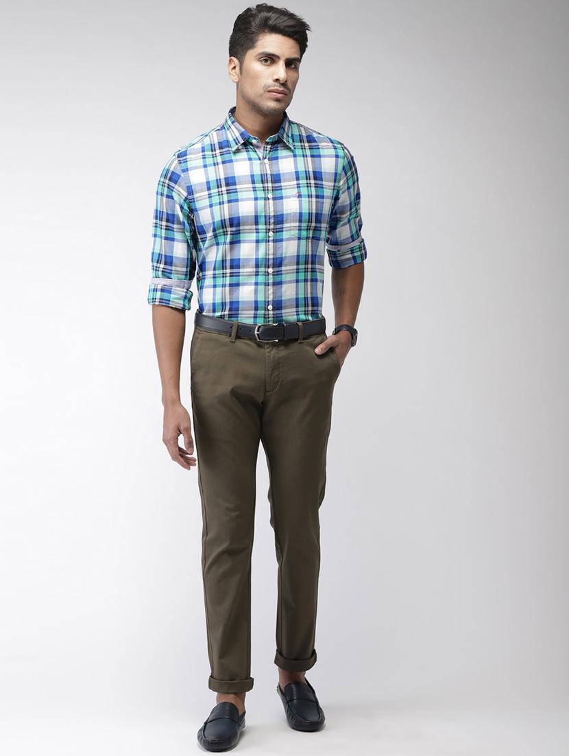 blue checkered casual shirt - 17716376 - Standard Image - 3
