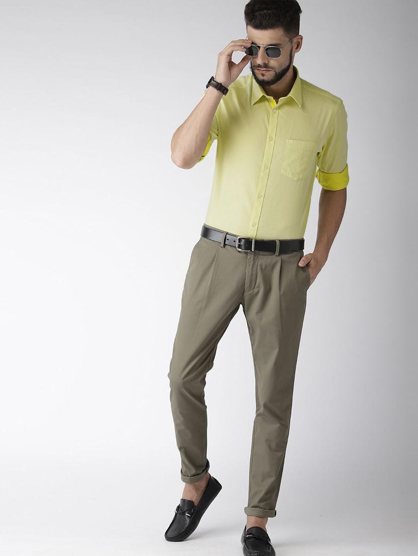 yellow solid casual shirt - 17716432 - Standard Image - 3