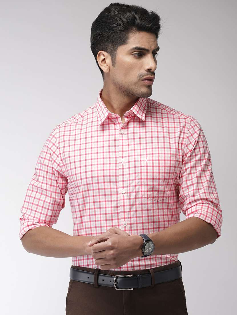 pink checkered casual shirt - 17716492 - Zoom Image - 0