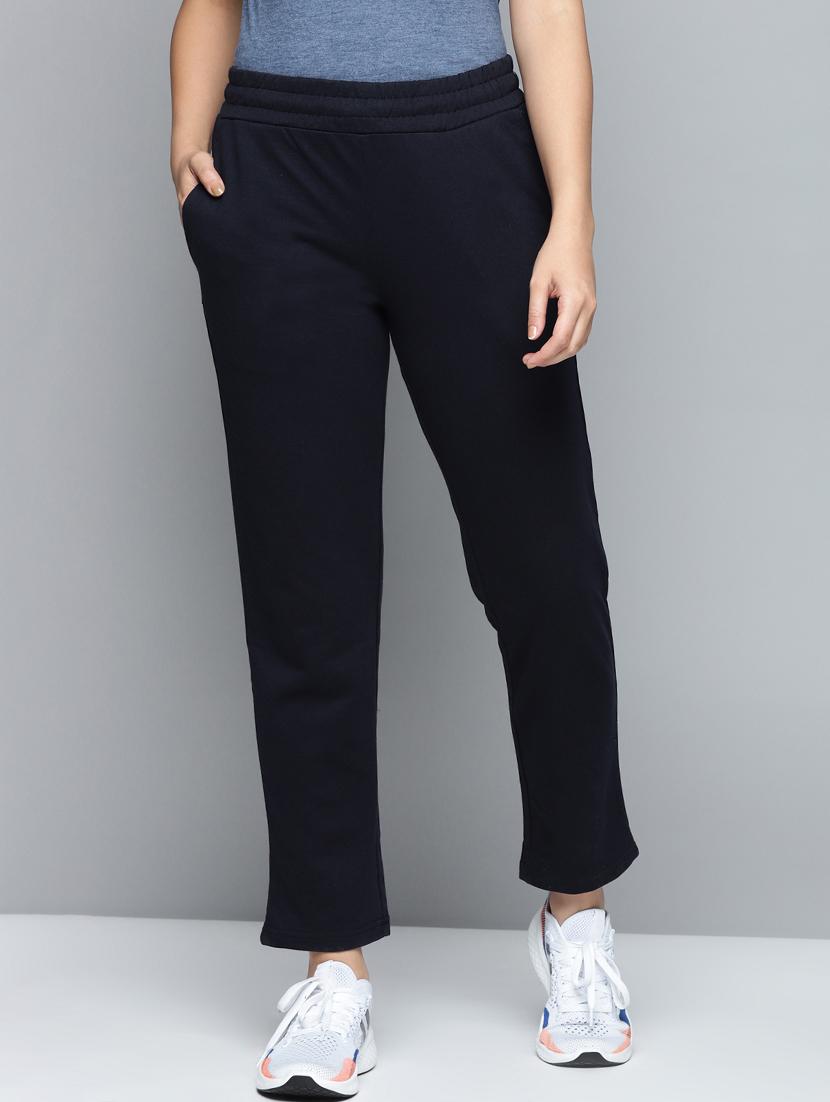 high rise solid track pants - 17718718 - Zoom Image - 0
