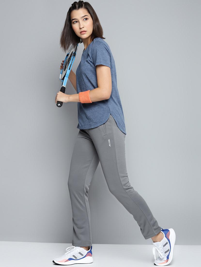 high rise solid track pant - 17718722 - Standard Image - 3