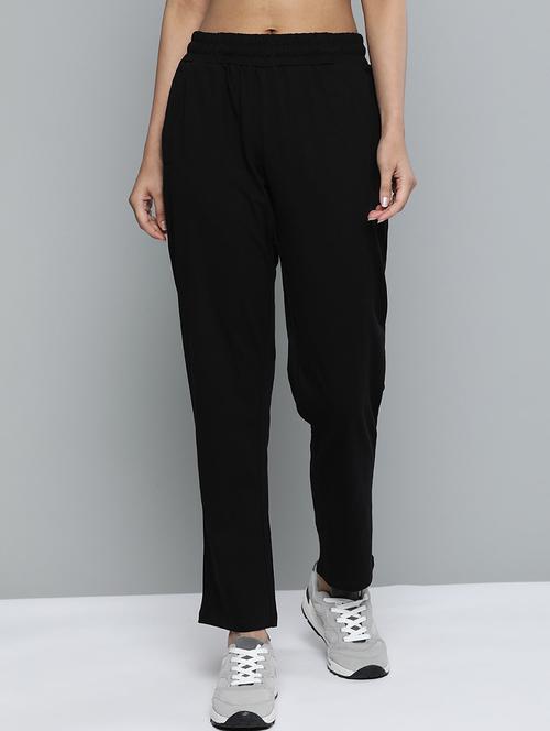 high rise solid track pant - 17718724 -  Standard Image - 0