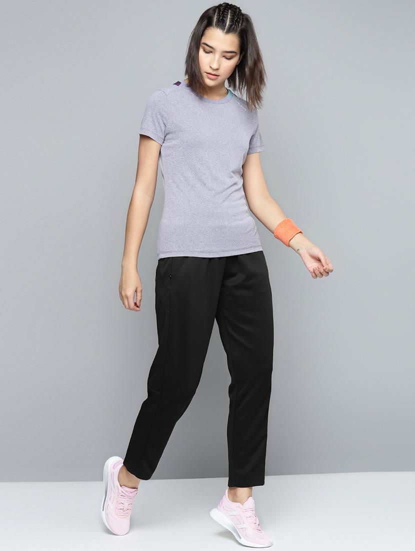 high rise solid track pant - 17718728 - Standard Image - 3