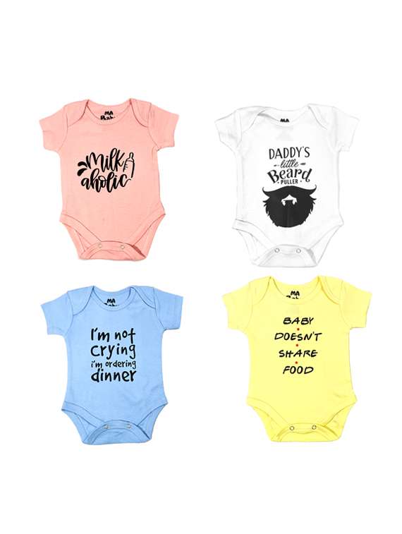 set of 4 printed onesies - 17719480 - Zoom Image - 0