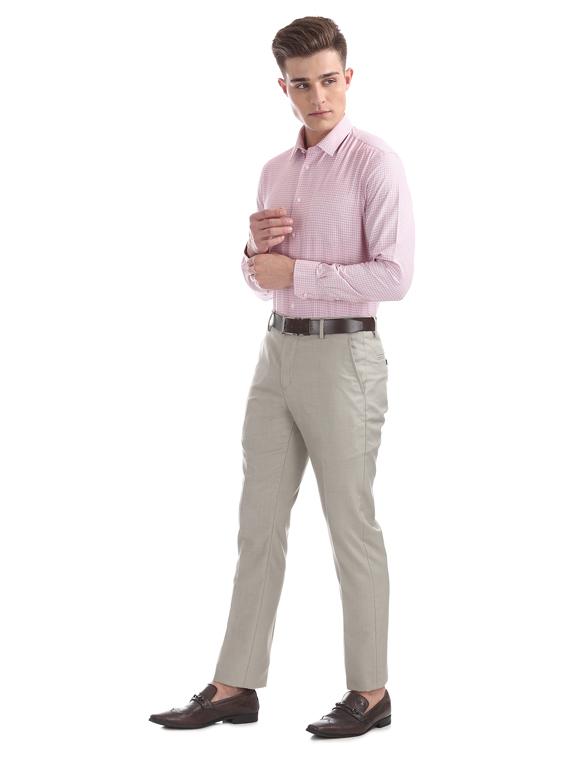 pink checkered formal shirt - 17727580 - Standard Image - 3