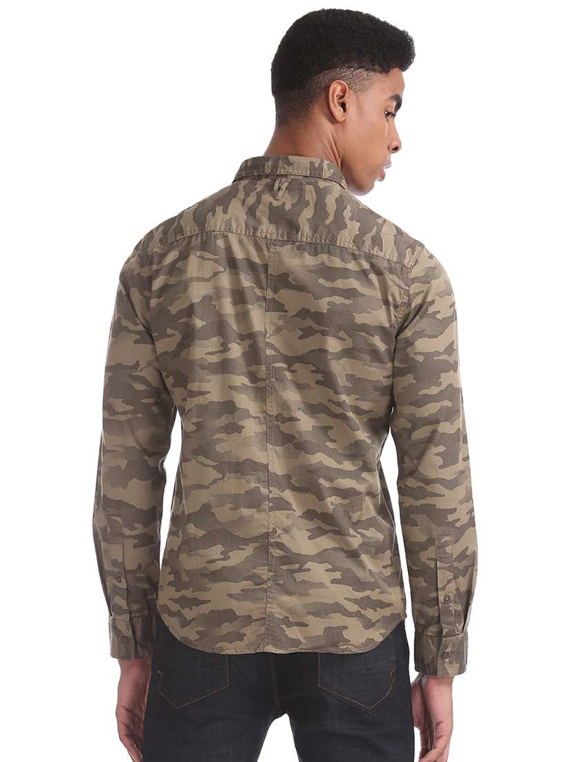 Green Camouflage Casual Shirt 
