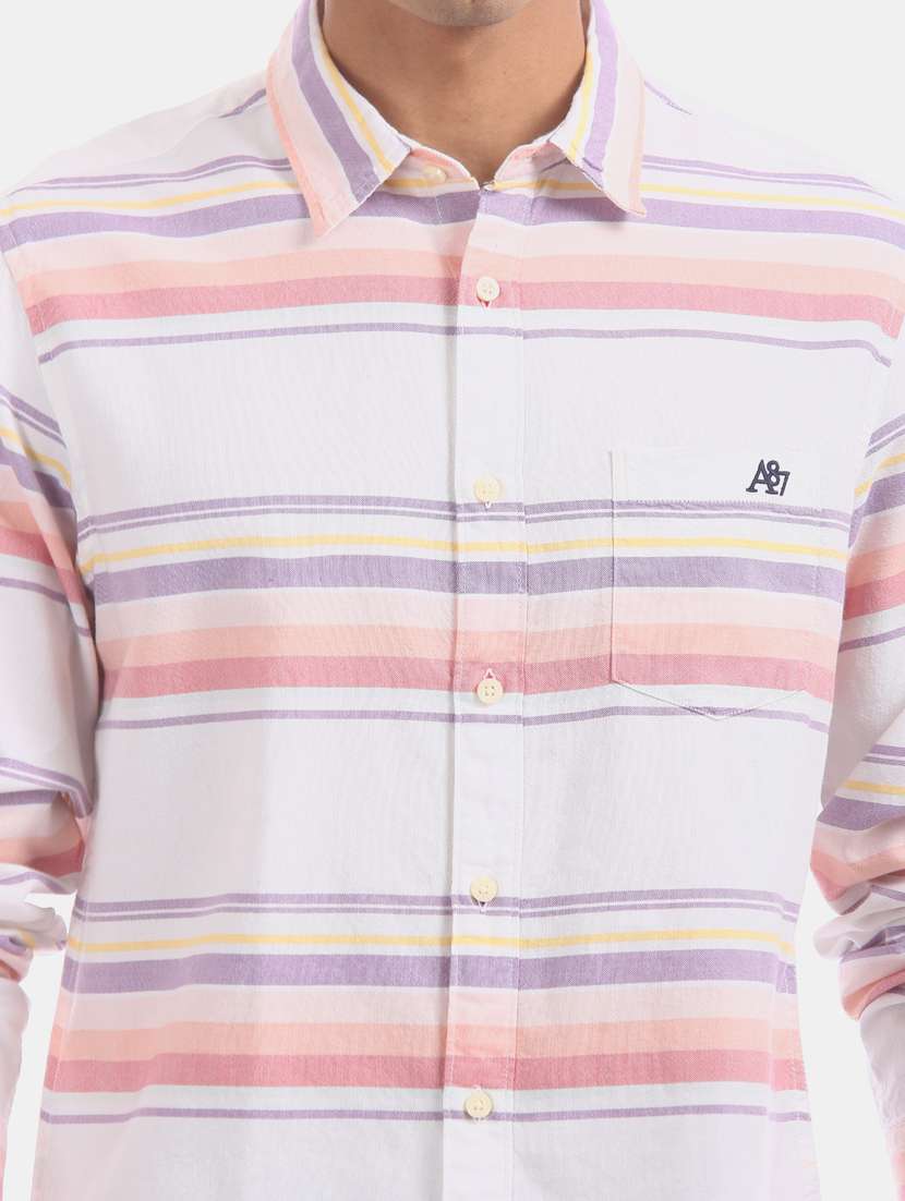 multi colored striped casual shirt - 17728511 -  Standard Image - 5