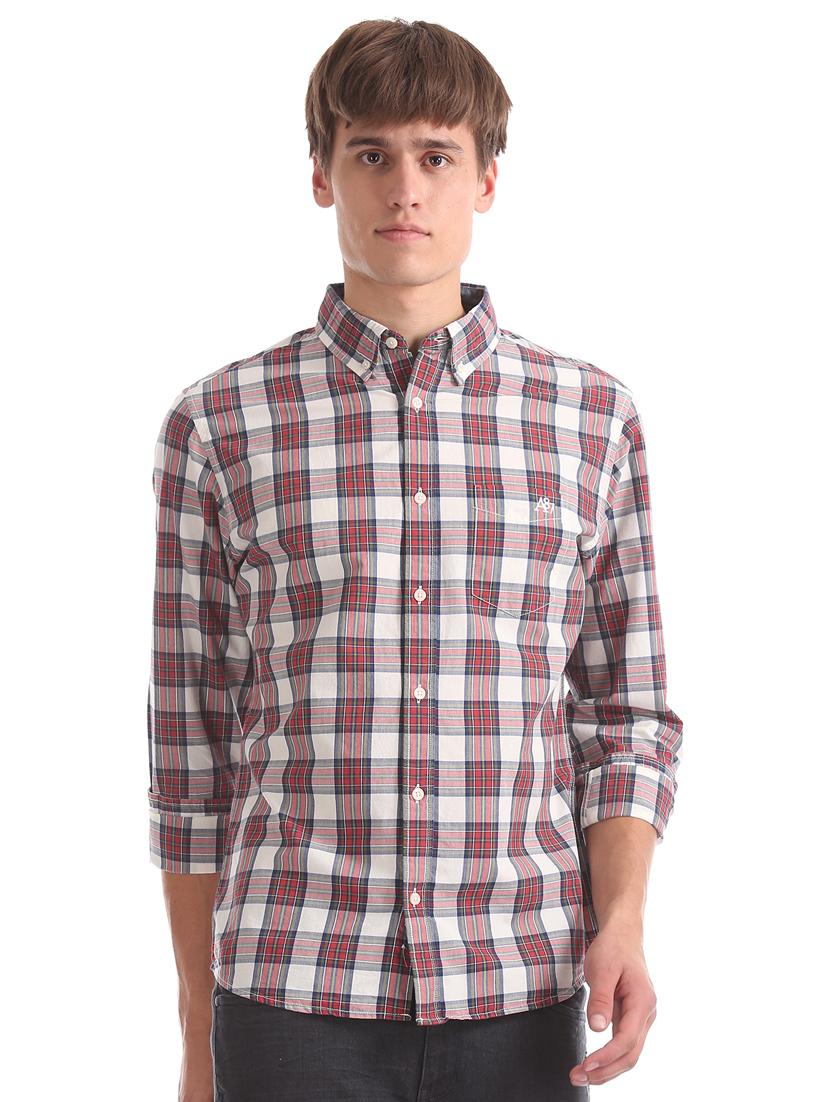 multi colored checkered casual shirt - 17728555 -  Zoom Image - 0
