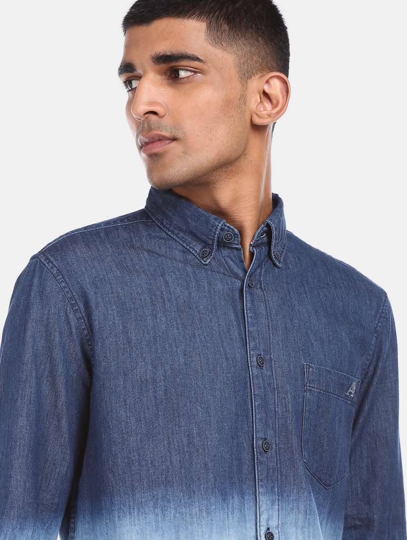 blue ombre casual shirt - 17728728 -  Standard Image - 5
