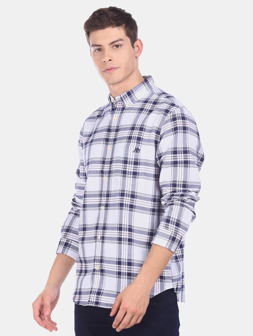 blue checkered casual shirt - 17728749 - Zoom Image - 0