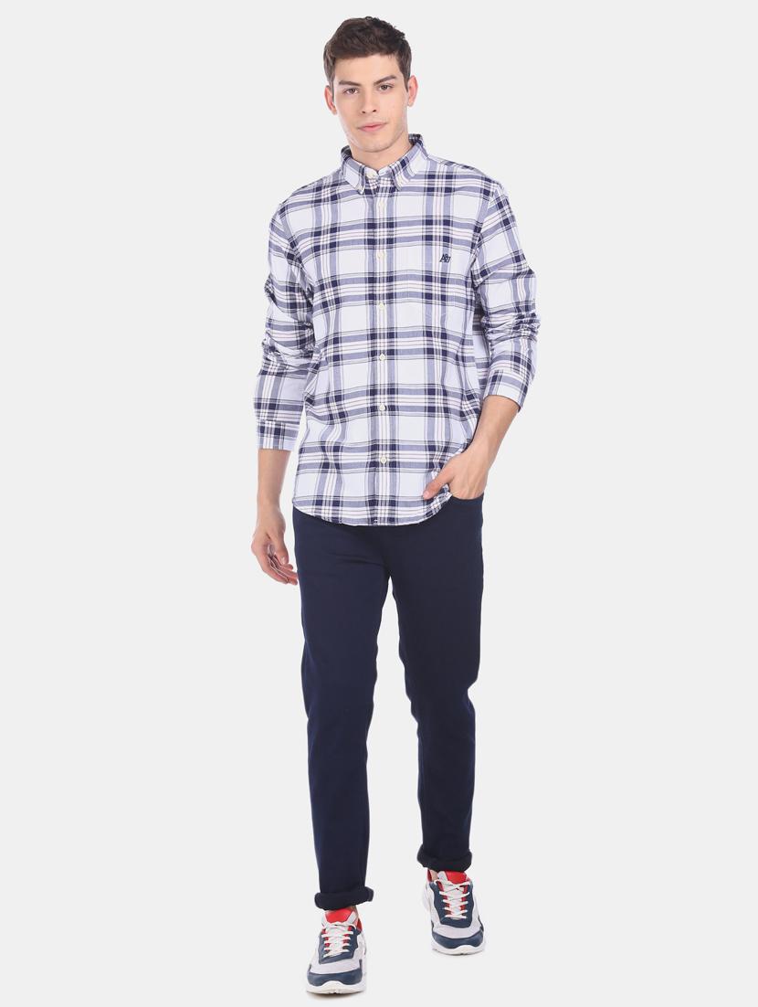blue checkered casual shirt - 17728749 - Standard Image - 3