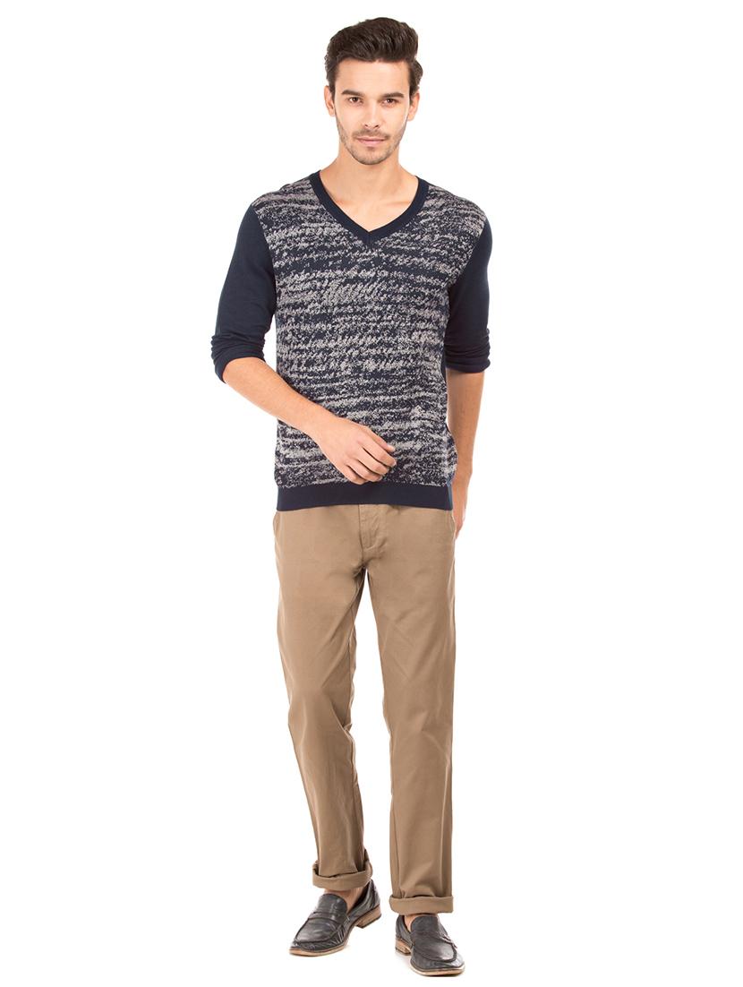 navy blue printed pullover - 17730173 - Standard Image - 3