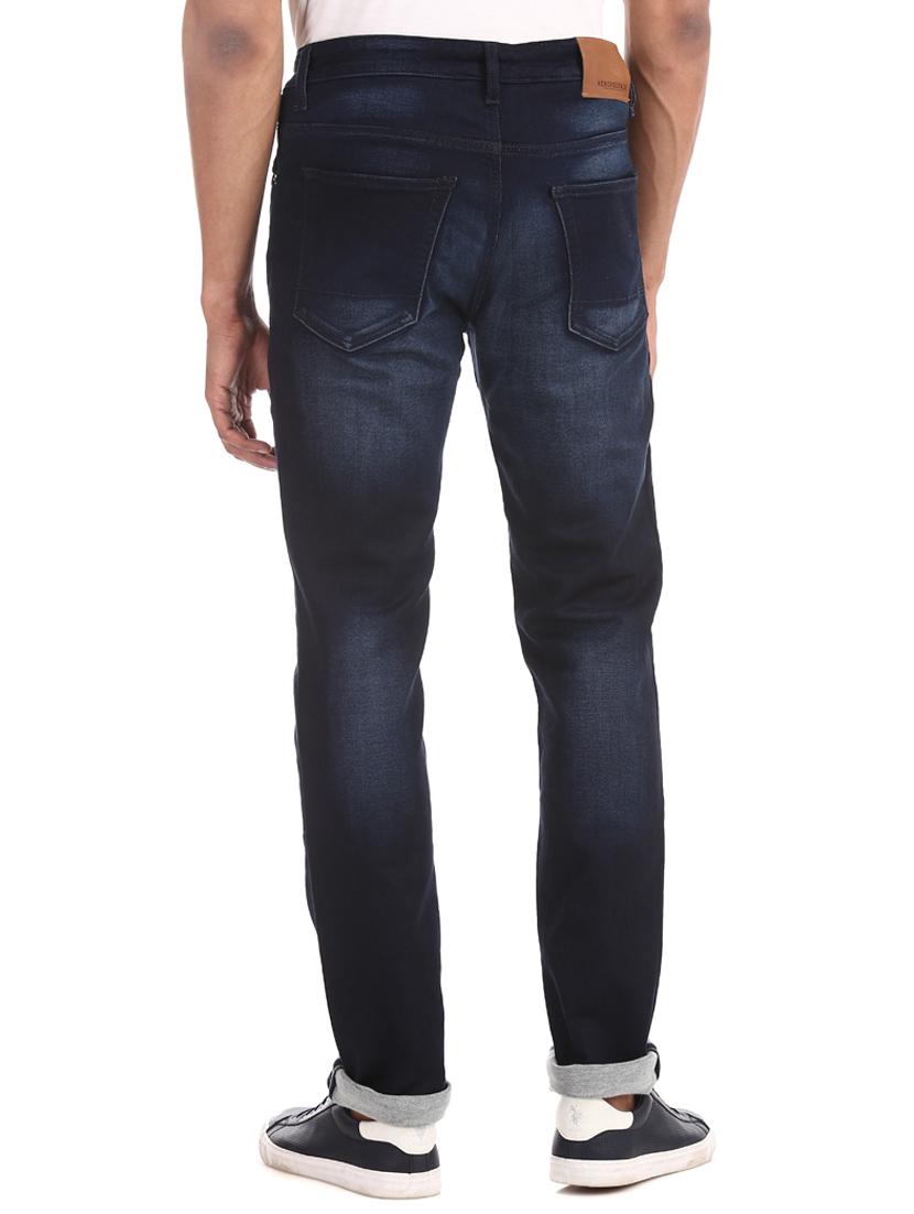 navy blue light washed denim jeans - 17731511 - Standard Image - 3