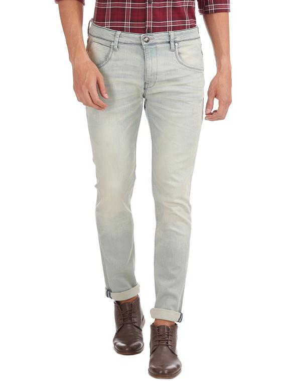 blue heavy washed denim jeans - 17731800 - Zoom Image - 0