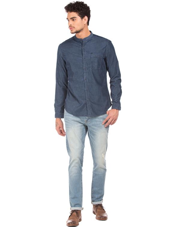 blue light washed denim jeans - 17731833 - Standard Image - 3